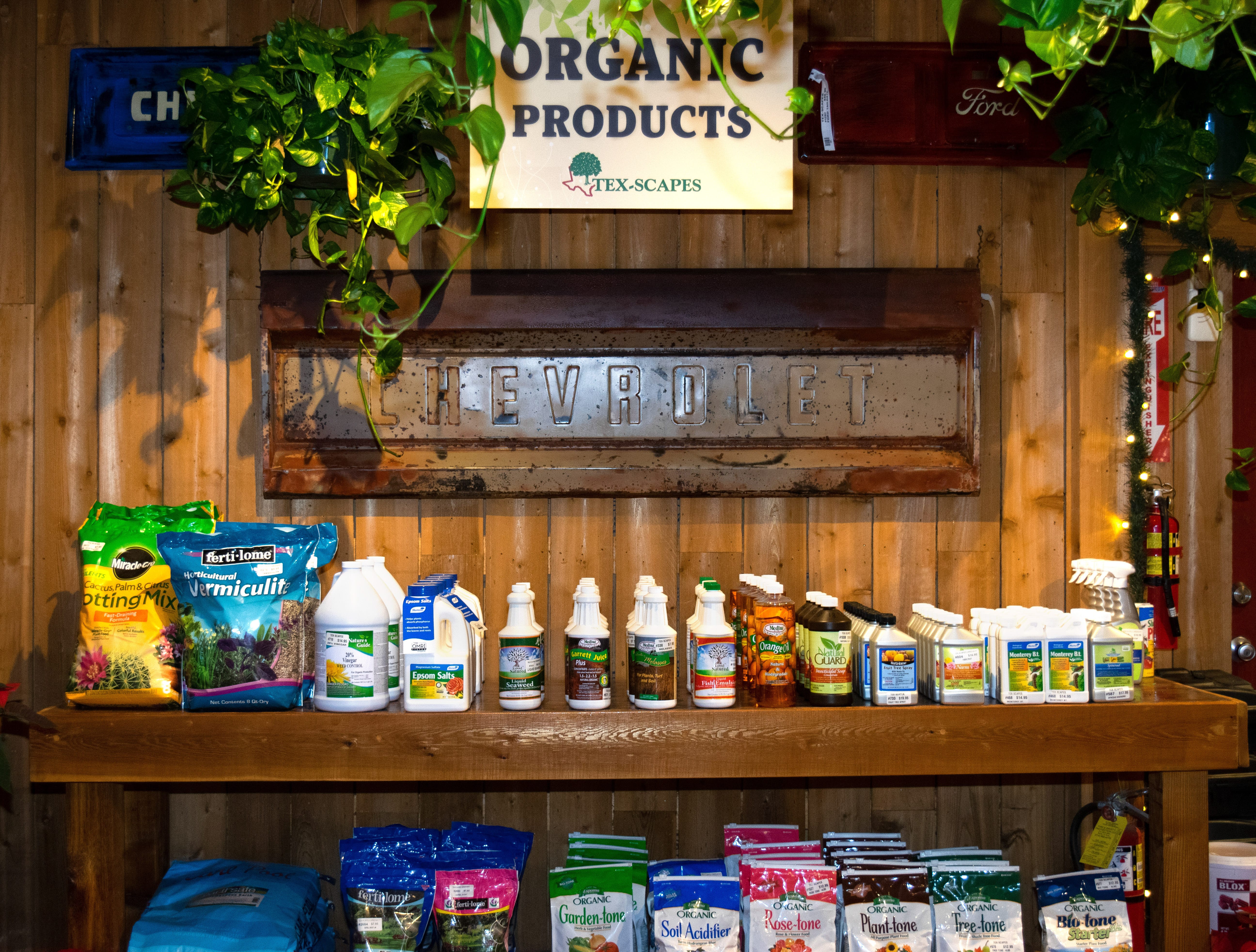 Organic gardening supplies