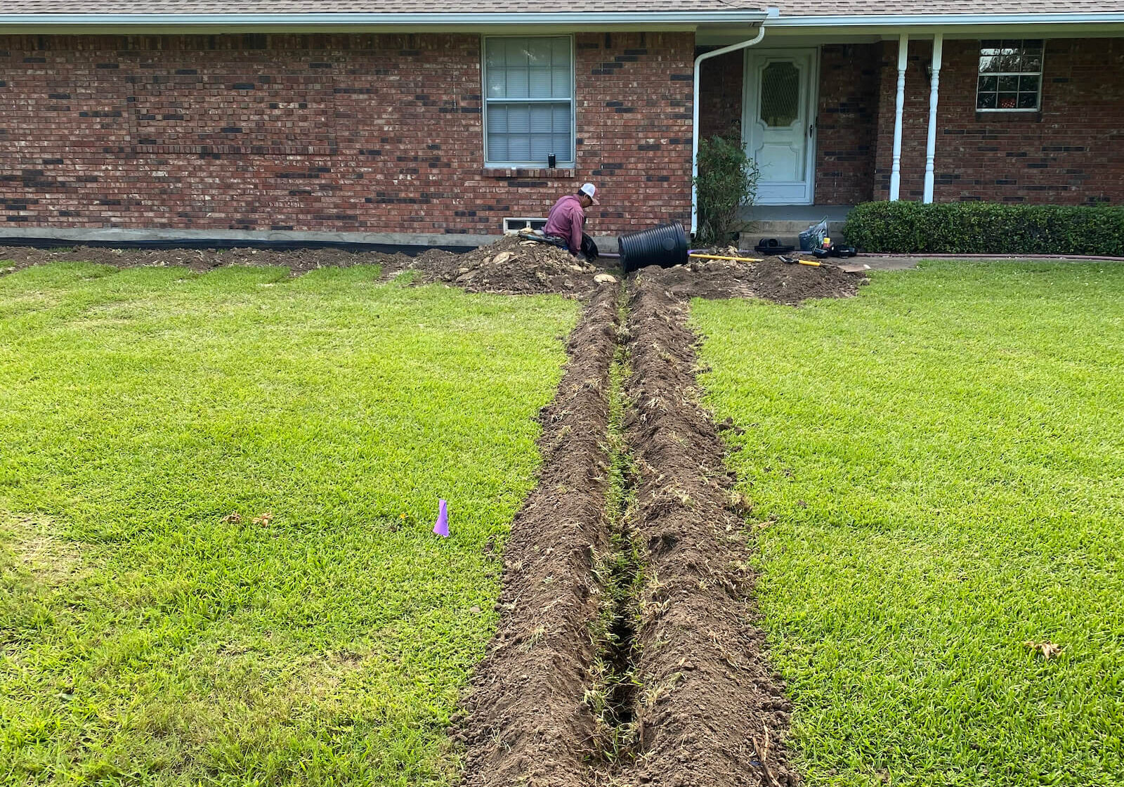 Corsicana, TX Drainage Installation