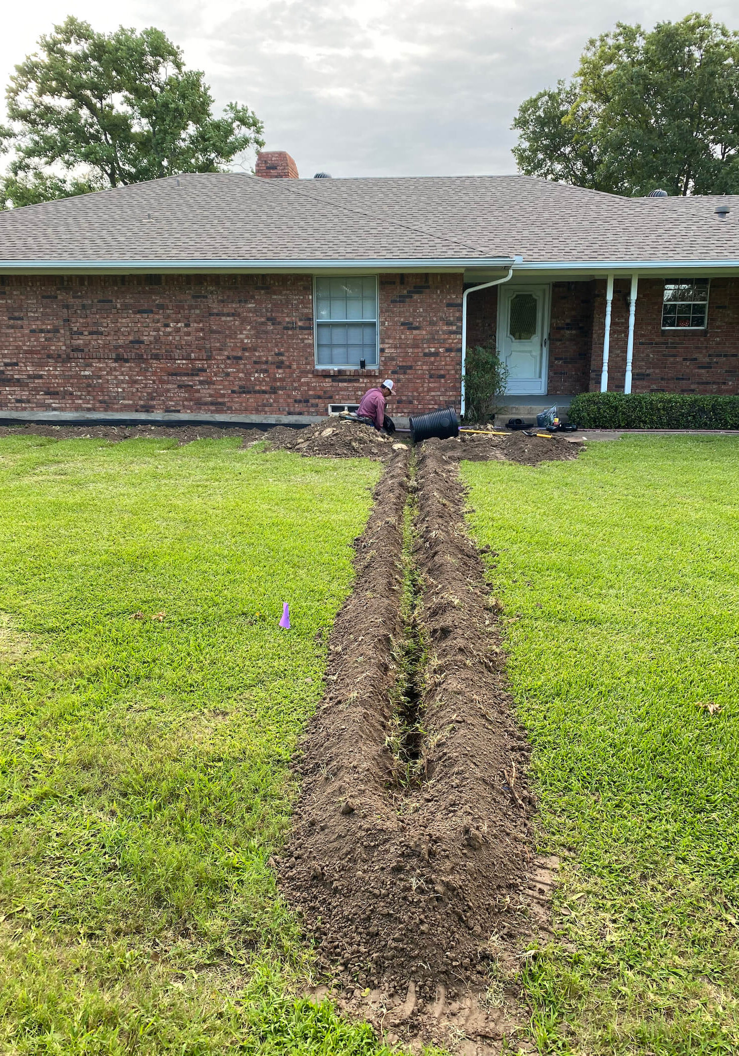 Corsicana, TX Drainage Installation